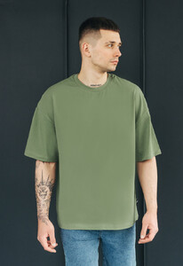 Фото - Футболка чоловіча оверсайз Staff green oversize - Men box