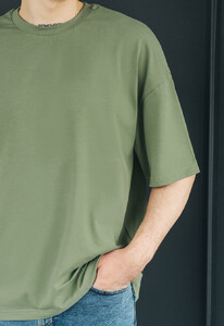 Фото - Футболка чоловіча оверсайз Staff green oversize - Men box