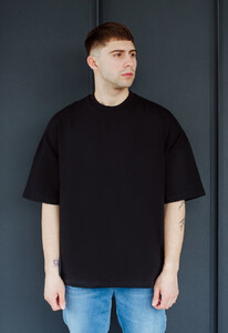 Фото - Черная оверсайз футболка Staff black premium oversize - Men box