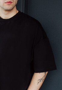 Фото - Черная оверсайз футболка Staff black premium oversize - Men box
