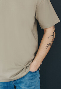 Фото - Базовая мужская футболка Staff beige gray basic - Men box