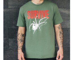 Фото - Зеленая футболка с пауком Staff survive - Men box