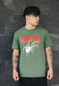 Фото - Зеленая футболка с пауком Staff survive - Men box