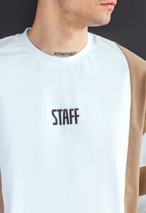 Фото - Біла оверсайз футболка Staff pu logo oversize - Men box