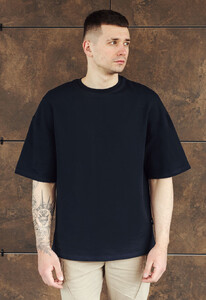 Фото - Темно-синяя оверсайз футболка Staff navy premium oversize - Men box