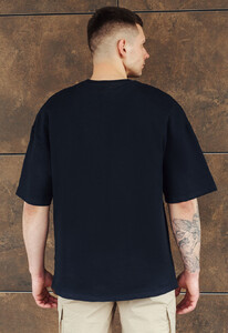 Фото - Темно-синяя оверсайз футболка Staff navy premium oversize - Men box