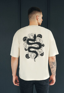 Фото - Оверсайз футболка со змеей Staff logo & snake oversize - Men box