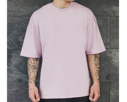 Фото - Однотонная мужская футболка Staff light violet basic oversize - Men box
