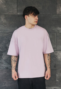 Фото - Однотонная мужская футболка Staff light violet basic oversize - Men box
