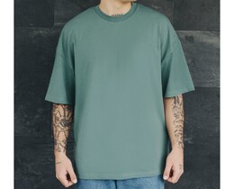 Фото - Бирюзовая оверсайз футболка Staff turquoise basic oversize - Men box