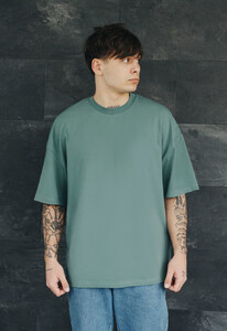 Фото - Бирюзовая оверсайз футболка Staff turquoise basic oversize - Men box