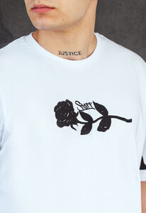 Фото - Футболка белая с розой Staff fire & rose oversize - Men box
