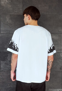 Фото - Футболка белая с розой Staff fire & rose oversize - Men box