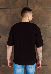 Фото - Однотонная черная футболка Staff black oversize - Men box