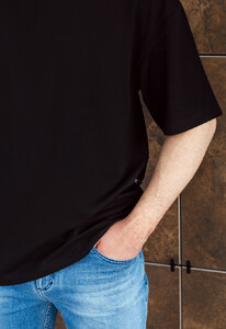 Фото - Однотонная черная футболка Staff black oversize - Men box