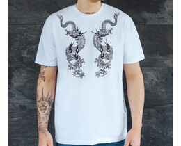 Фото - Футболка белая с драконами Staff dragons - Men box