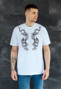Фото - Футболка белая с драконами Staff dragons - Men box