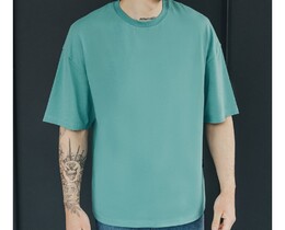 Фото - Футболка оверсайз бирюзовая Staff turquoise oversize - Men box