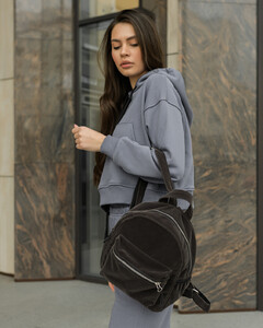 Фото - Женский темно-серый рюкзак Staff am velor dark gray - Men box