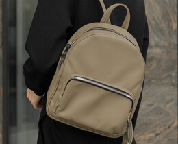 Фото - Світло-коричневий жіночий рюкзак Staff vol leather light brown - Men box