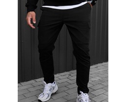 Фото - Штани чорного кольору Staff cargo copp black - Men box