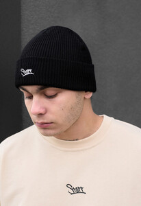 Фото - Черная шапка с белым логотипом Staff black logo - Men box