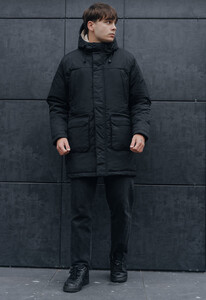 Фото - Удлиненная зимняя парка Staff gr black - Men box