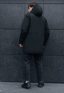 Фото - Удлиненная зимняя парка Staff gr black - Men box