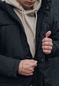 Фото - Удлиненная зимняя парка Staff gr black - Men box