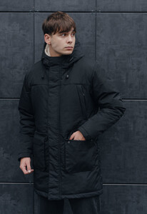 Фото - Удлиненная зимняя парка Staff gr black - Men box