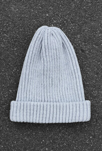 Фото - Теплая светло-серая шапка Staff long light gray - Men box