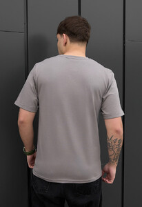 Фото - Серая футболка с подвернутыми рукавами Staff gray logo - Men box