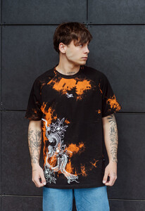 Фото - Футболка тай-дай Staff tay day logo & snake oversize - Men box