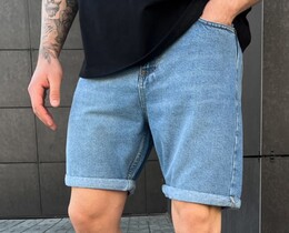 Фото - Джинсові шорти світло-сині Staff light blue slim-fit - Men box