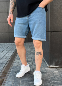 Фото - Джинсові шорти світло-сині Staff light blue slim-fit - Men box