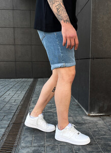 Фото - Джинсові шорти світло-сині Staff light blue slim-fit - Men box