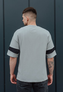 Фото - Футболка серо-черная Staff pu2 logo oversize - Men box