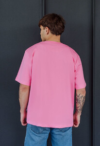 Фото - Футболка розового цвета Staff logo pink oversize - Men box