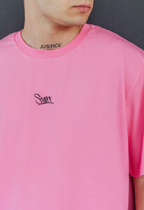 Фото - Футболка розового цвета Staff logo pink oversize - Men box