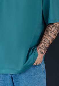 Фото - Футболка оверсайз Staff navy green basic oversize - Men box