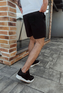 Фото - Пляжні однотонні чорні шорти Staff black - Men box