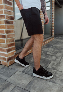 Фото - Пляжні однотонні чорні шорти Staff black - Men box