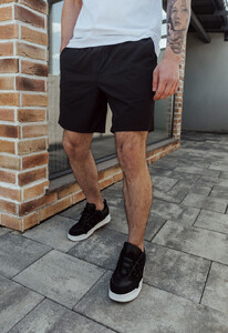 Фото - Пляжні однотонні чорні шорти Staff black - Men box