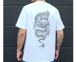 Фото - Футболка біла з драконом Staff dragon reflective - Men box