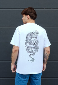 Фото - Футболка біла з драконом Staff dragon reflective - Men box