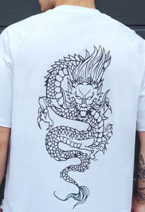 Фото - Футболка біла з драконом Staff dragon reflective - Men box