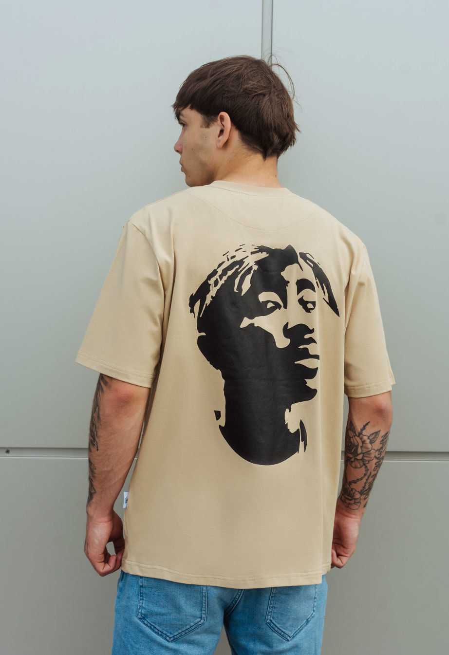 Купить футболку бежевую оверсайз Staff pac oversize в Киеве, Украине ...