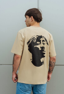 Фото - Футболка бежева оверсайз Staff pac oversize - Men box