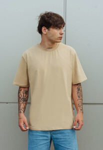Фото - Футболка бежева оверсайз Staff pac oversize - Men box