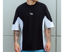 Фото - Футболка з вишитим лого Staff color block oversize - Men box